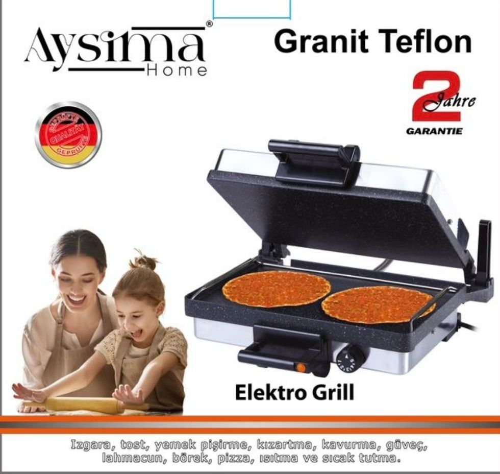Multigrill Kontaktgrill Toast Grill Lahmacun Makinesi Elektrogrill Granit