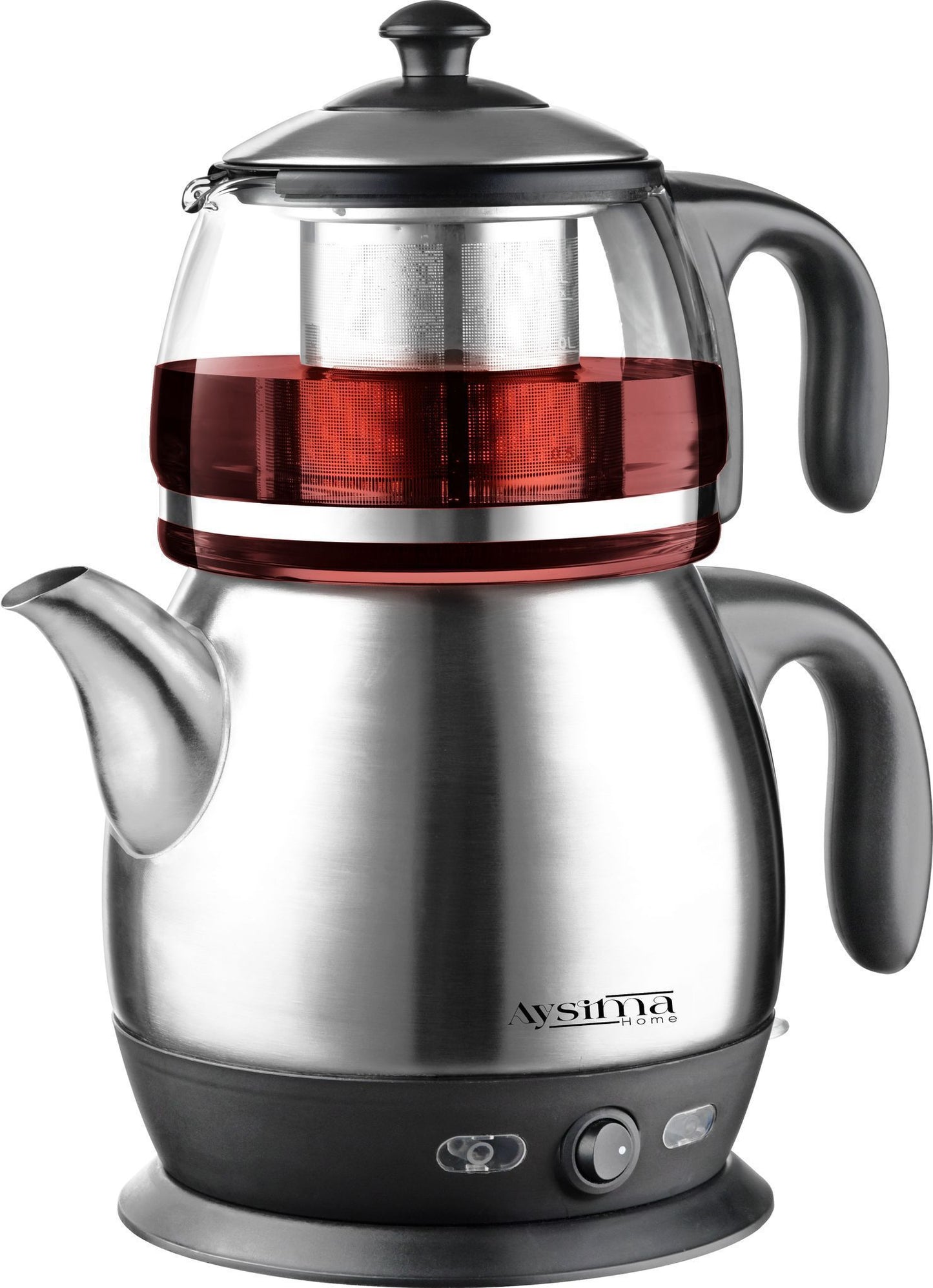 Aysima Home Glas Tee-Kocher Elektrischer Cay Demlik Tombik Caydanlik Caymatik LEA